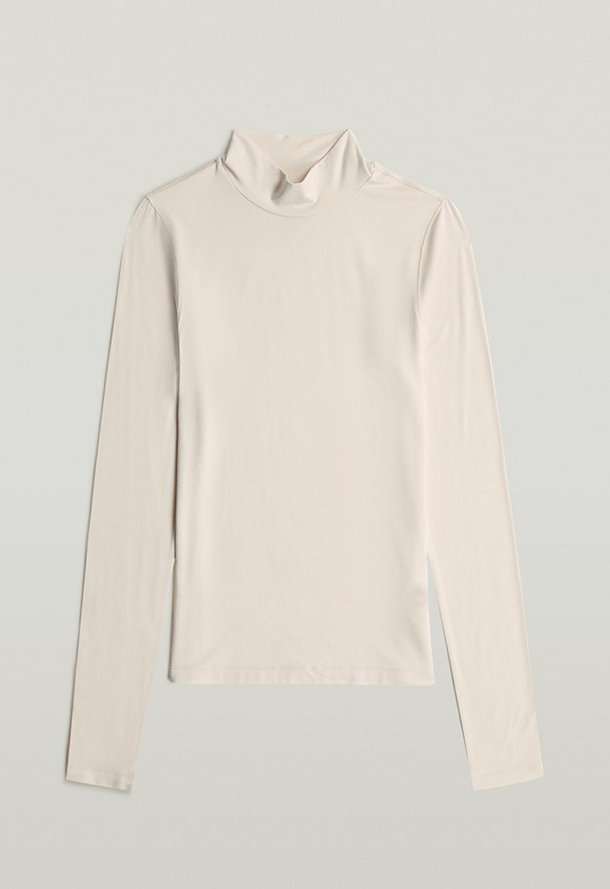 G-STAR - Mock slim t l\s wmn - white
