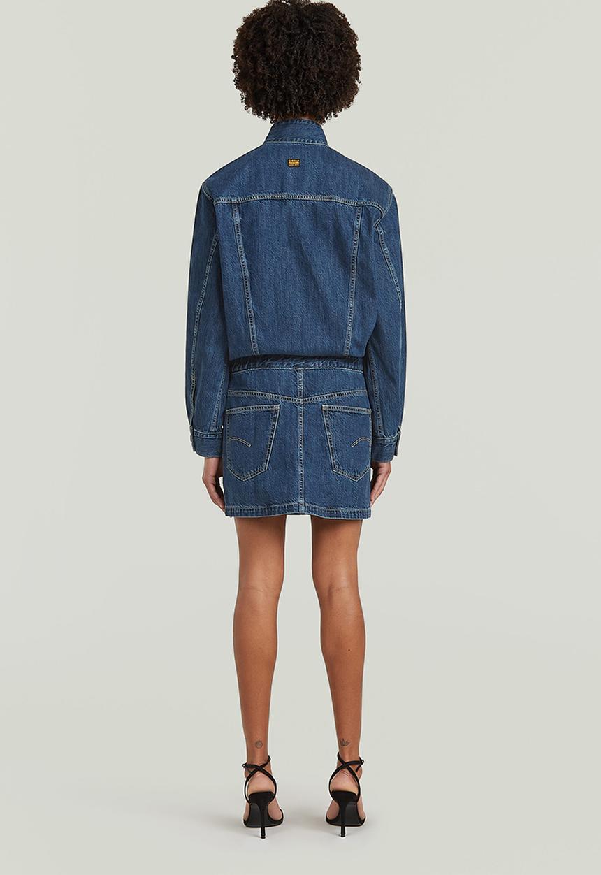 G-STAR - Jacket dress l\s wmn - Antique faded sentry blue