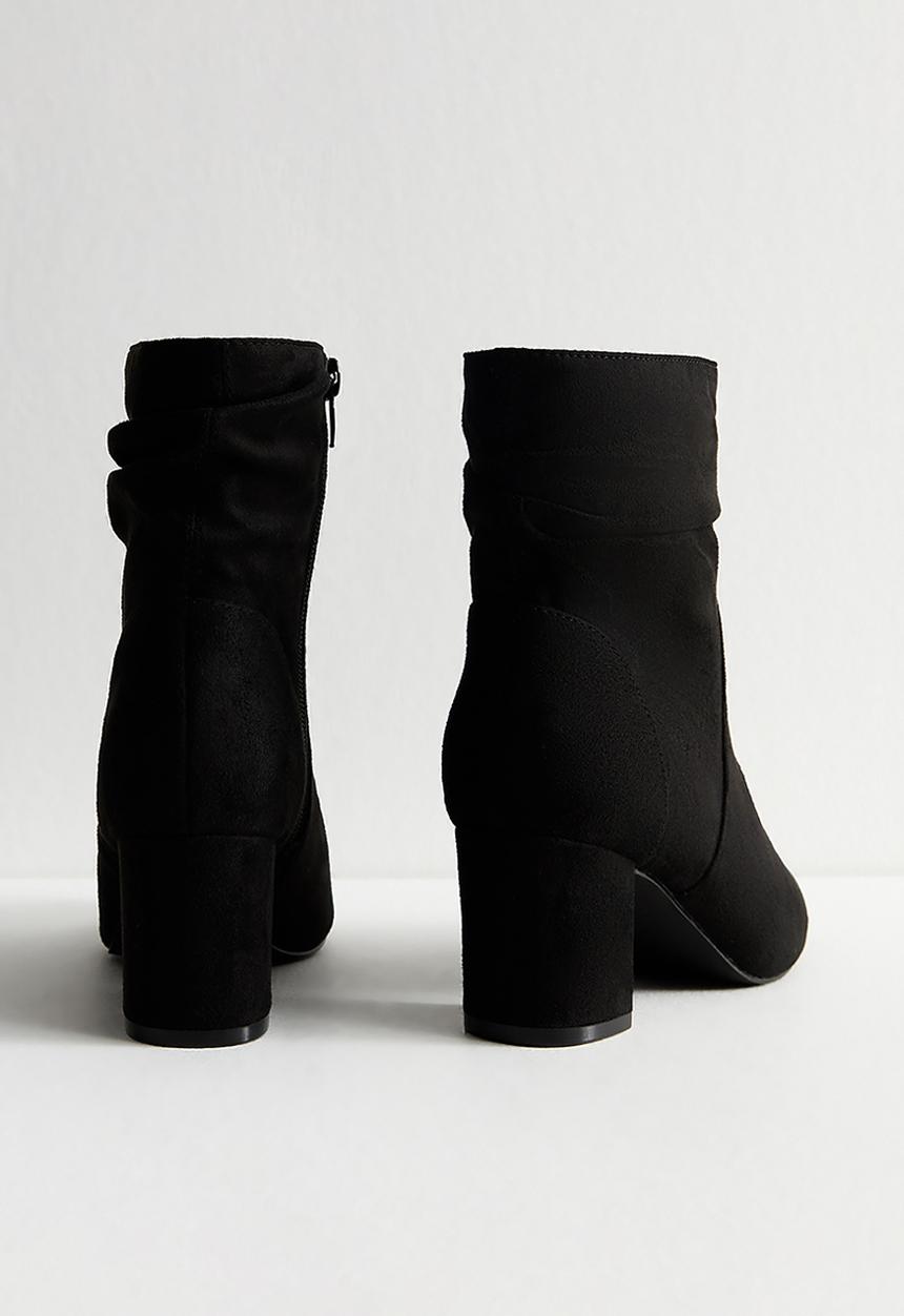 New Look - Duck ruched boot - black