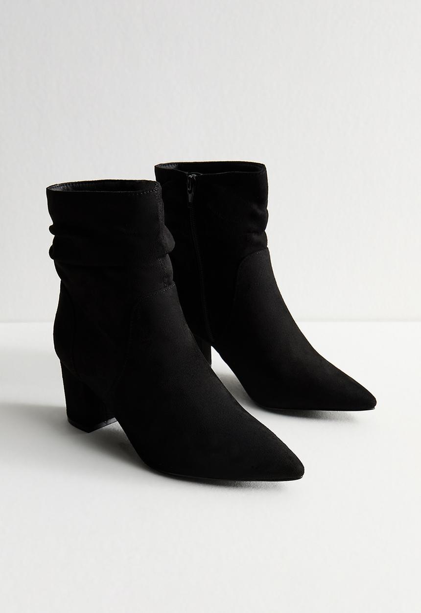 New Look - Duck ruched boot - black