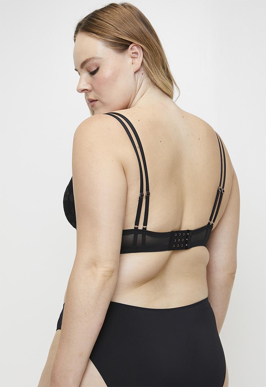 DORINA - Lyra-satin light padded plunge - black