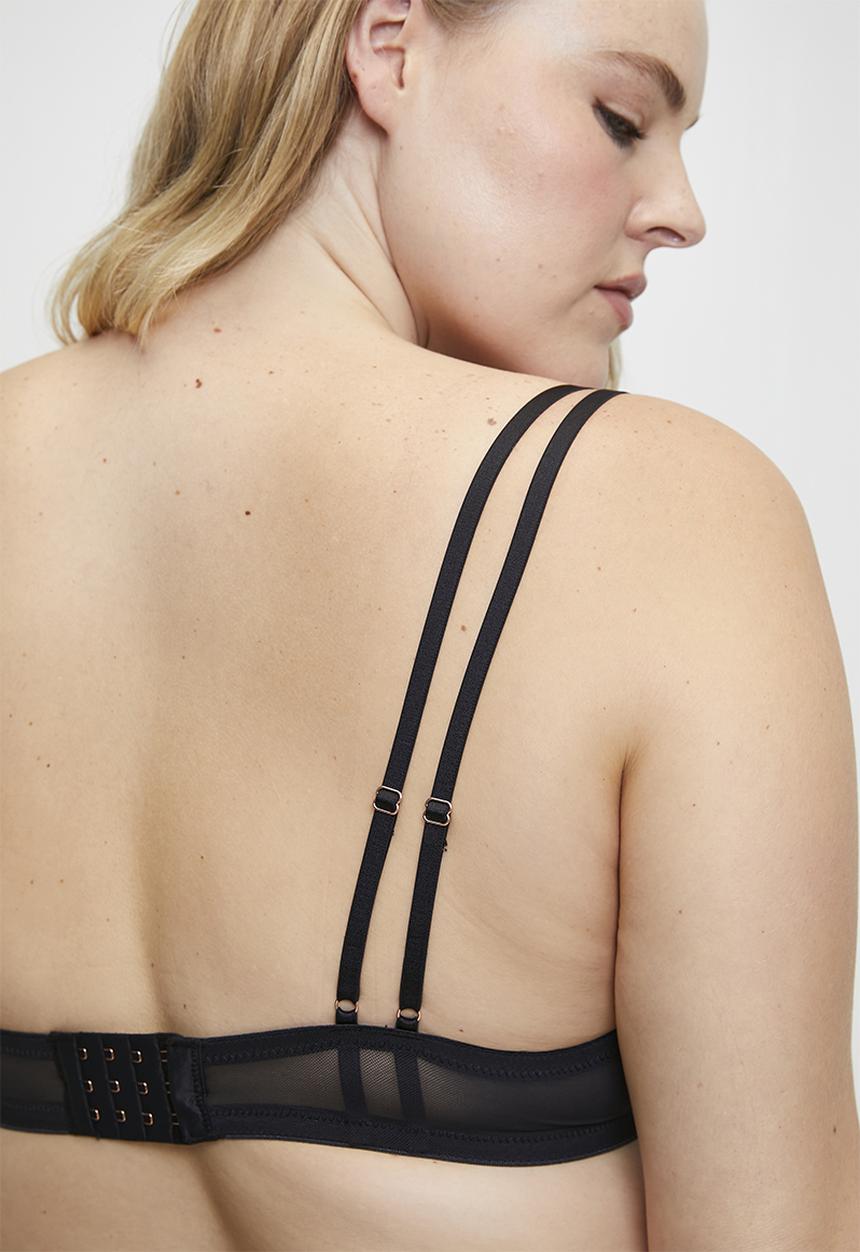 DORINA - Lyra-satin light padded plunge - black
