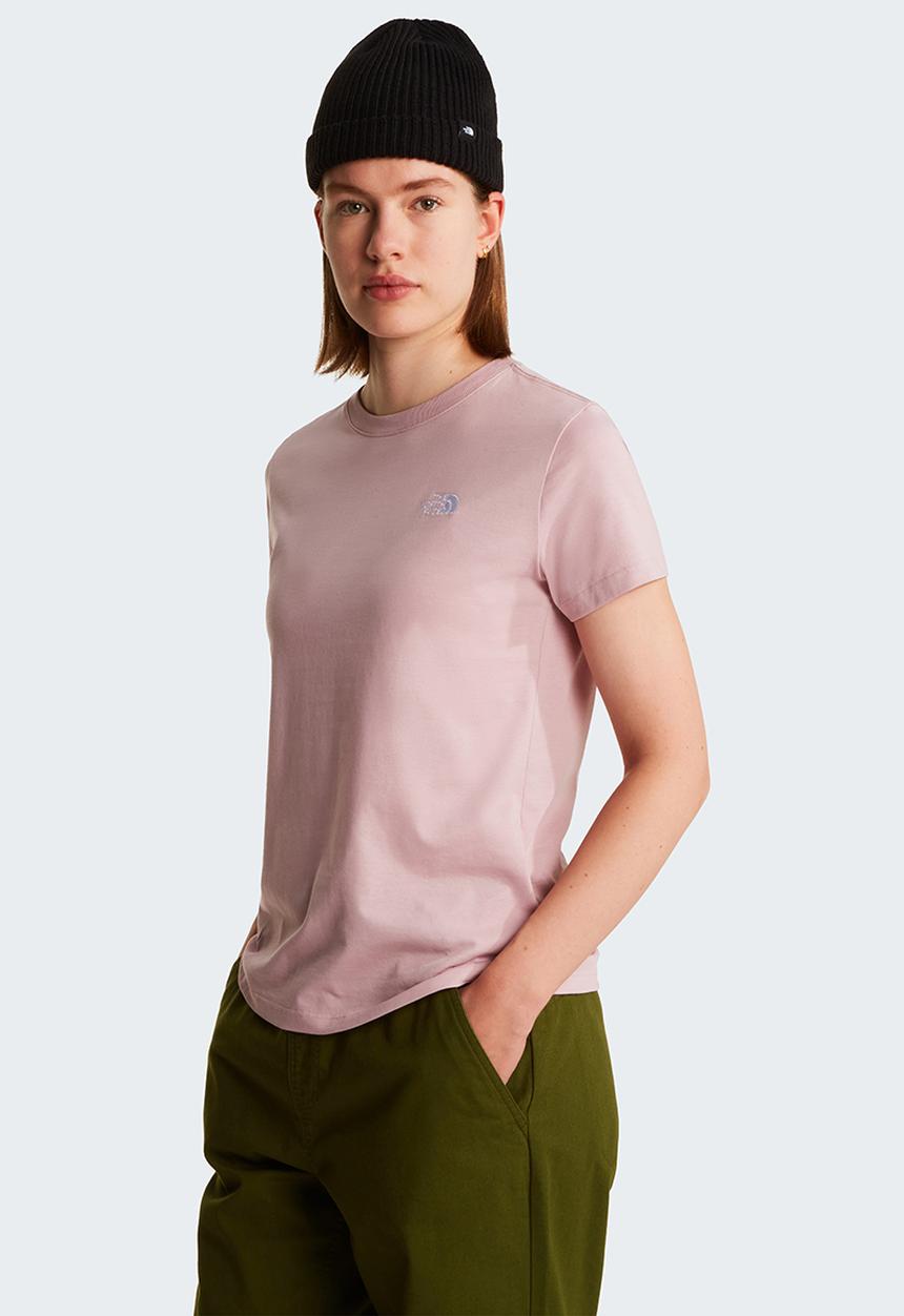 The North Face - W Evolution Simple Dome Slim Short Sleeve Tee - Metal Pink
