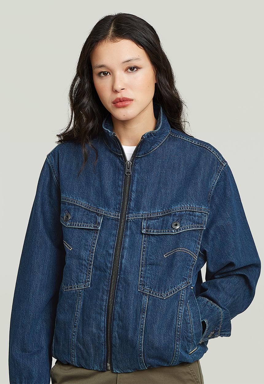 G-STAR - Rib Trucker Jacket wmn - Antique faded sentry blue