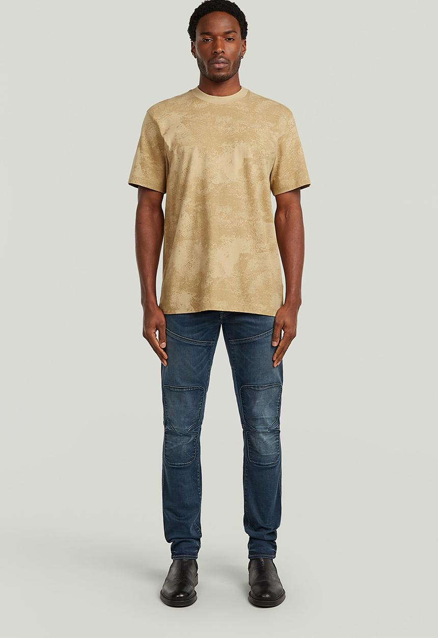 G-STAR - Aop R T - Cream Archival Texture