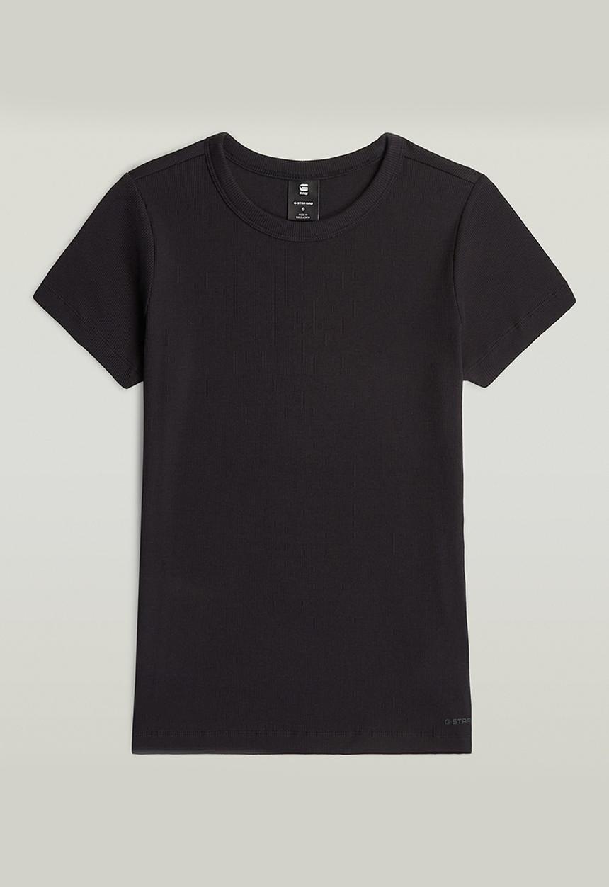 G-STAR - Slim rib r t wmn - Dk black