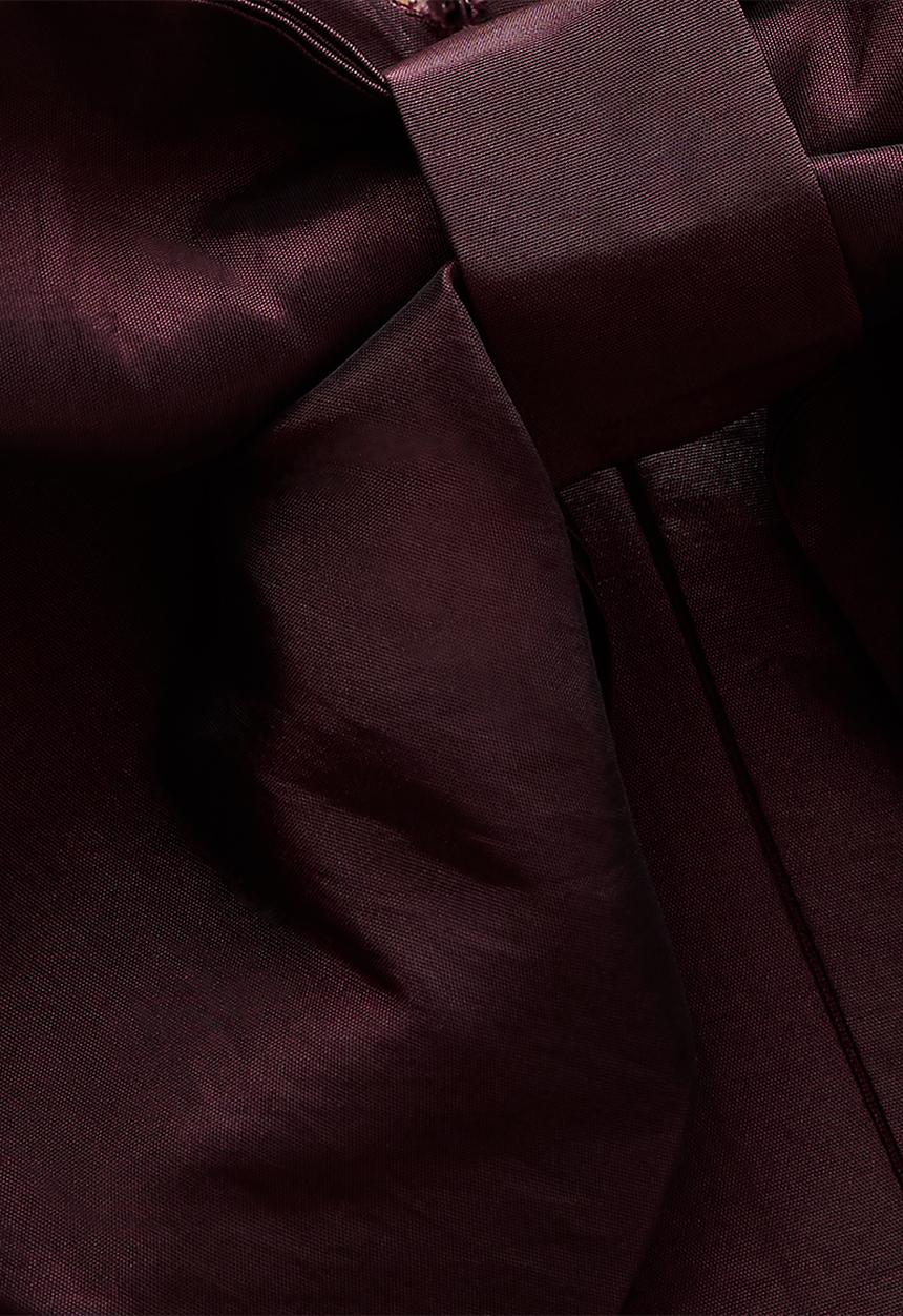 New Look - Taffeta bow back mini dress - burgandy