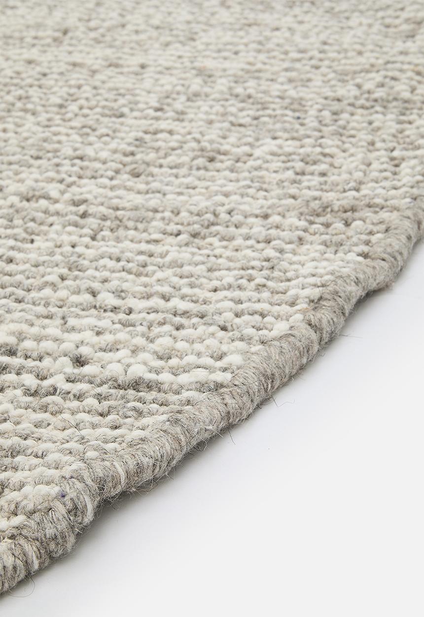 Sixth Floor - Loom Handwoven Nz Wool Blend Round Rug - Natural