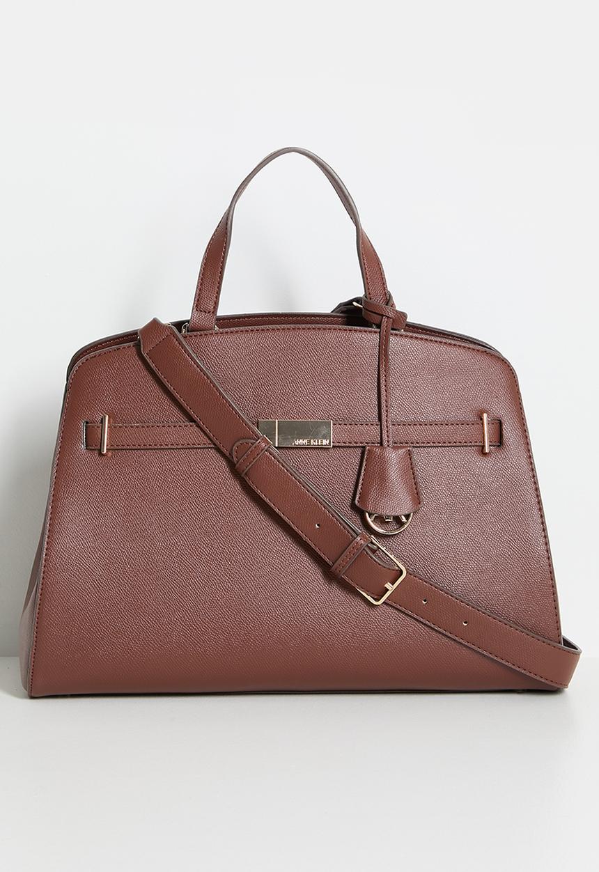 Anne Klein - Exclusive Large Satchel With Detachable Strap Bag-Walnut