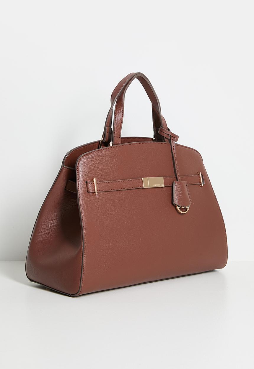 Anne Klein - Exclusive Large Satchel With Detachable Strap Bag-Walnut