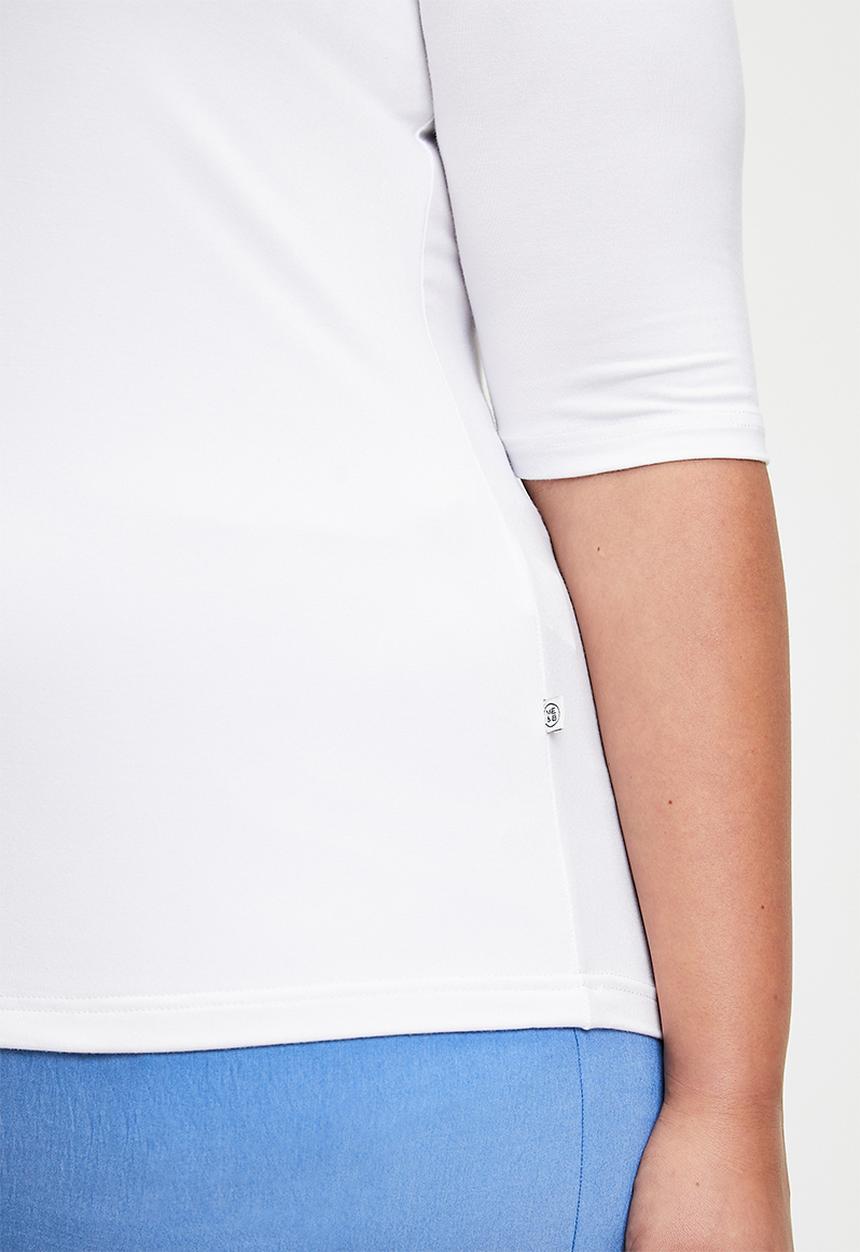 Me&B - Plus Boat Neck Essential Top - Milk