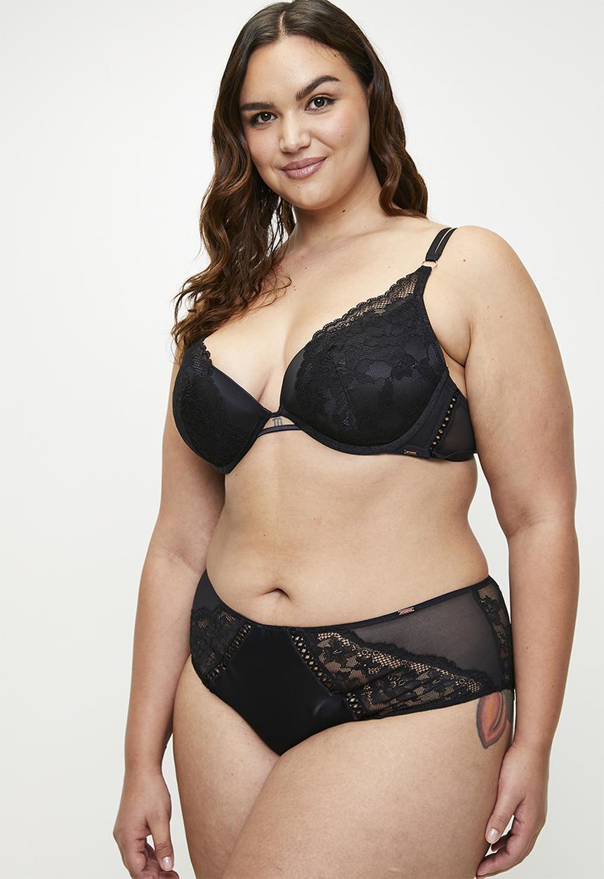 DORINA - Lyra-satin hipster classic - black