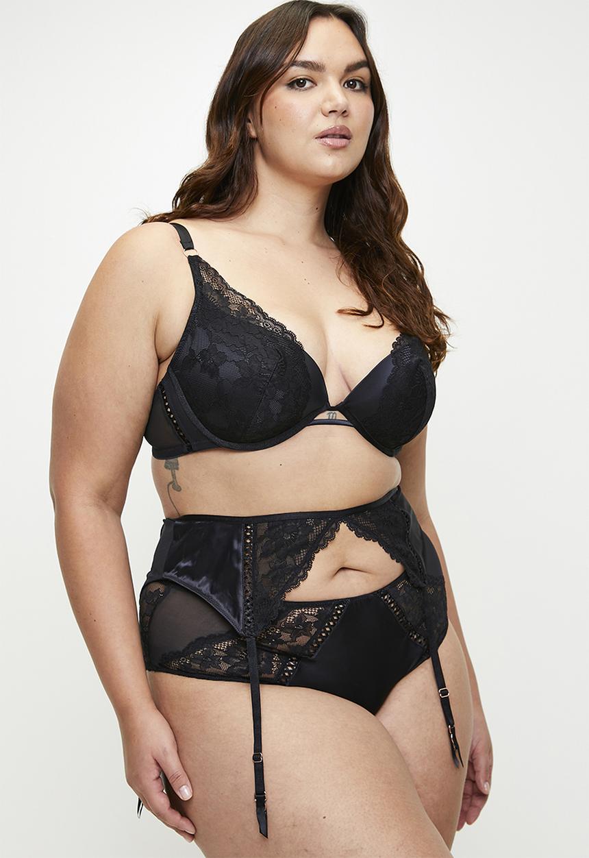 DORINA - Lyra-satin hipster classic - black