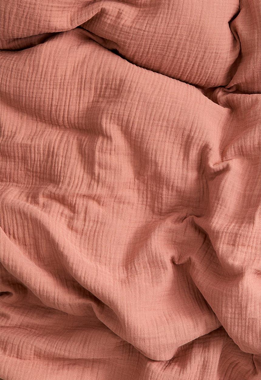H&M - Muslin double/king duvet cover set - rust red 