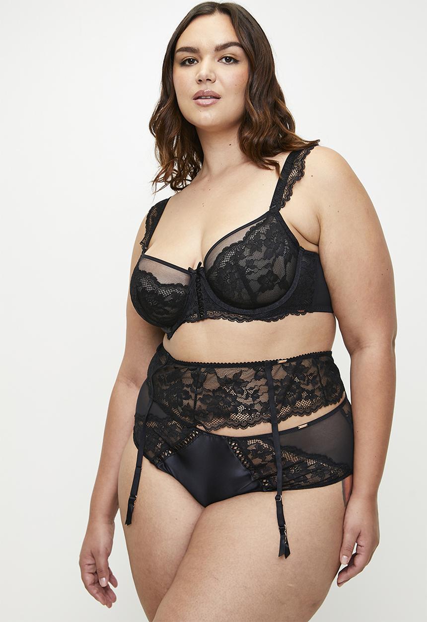 DORINA - Lyra-satin non padded wired bra - black