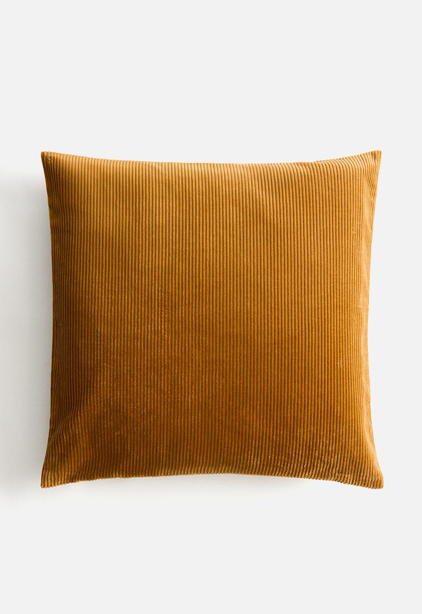 H&M - Corduroy cushion cover - mustard yellow