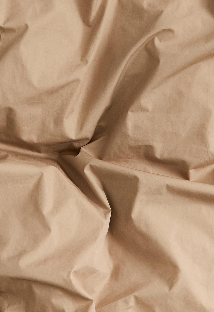 H&M - Double/king cotton percale duvet cover set - beige