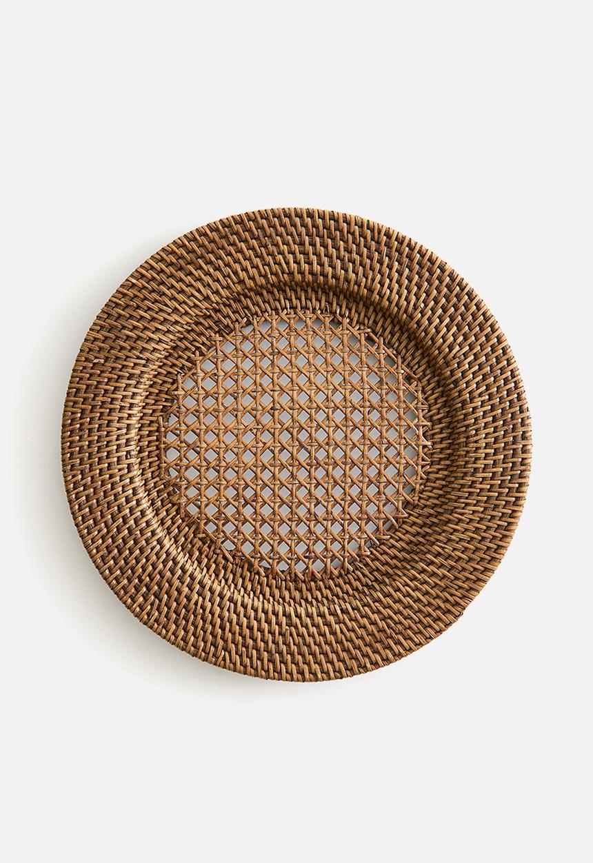 H&M - Rattan charger plate - beige