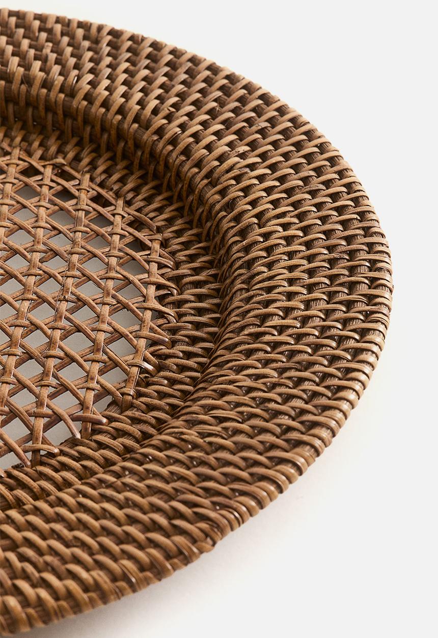 H&M - Rattan charger plate - beige
