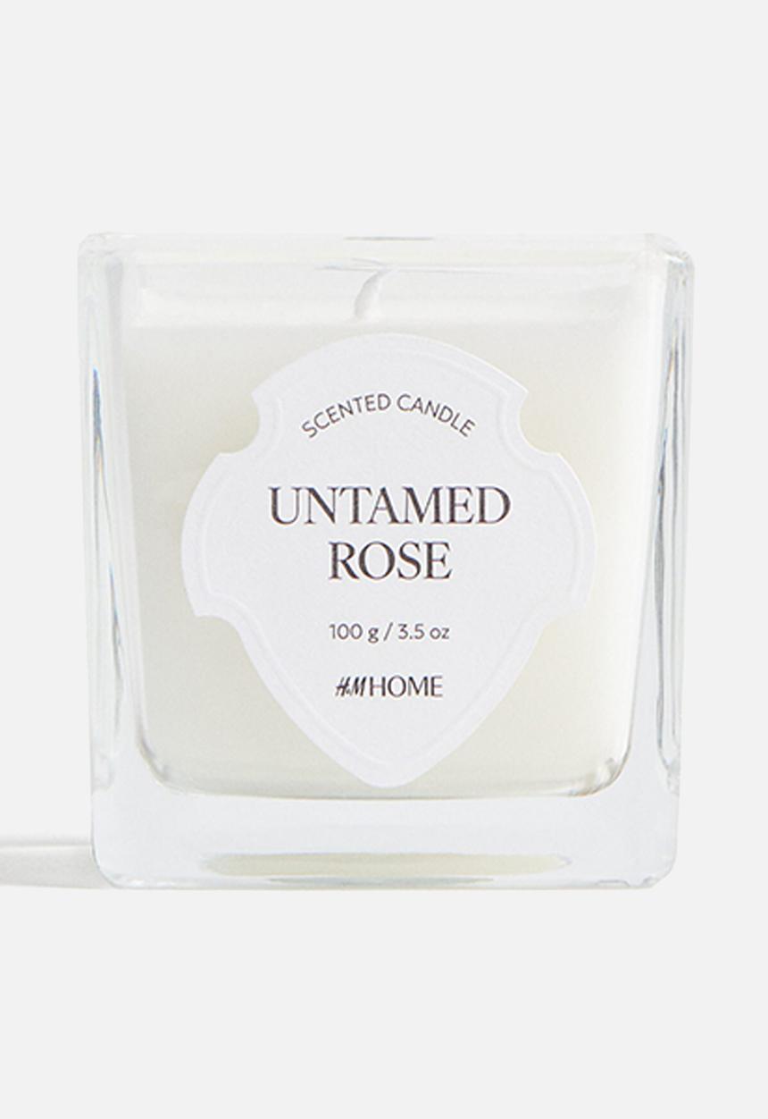 H&M - Small scented candle in glass holder - untamed rose
