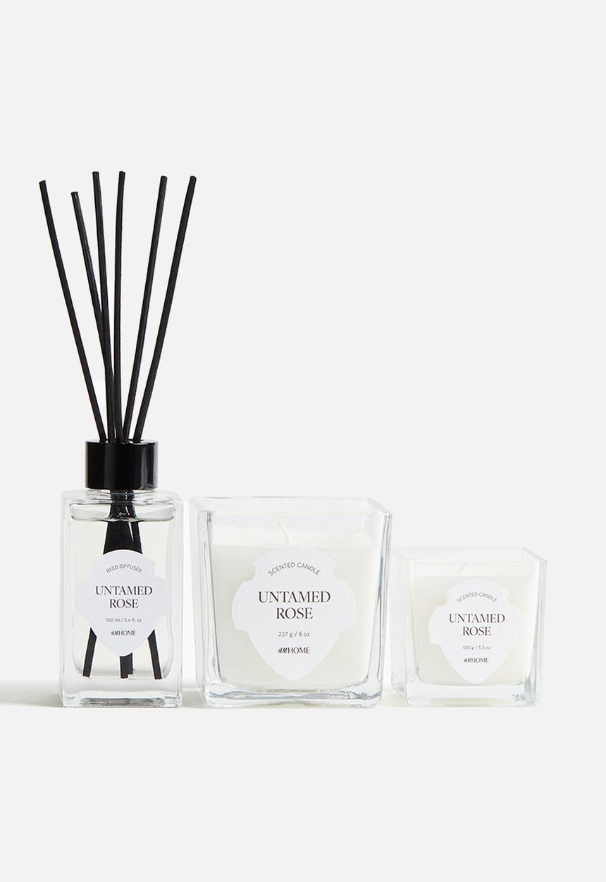 H&M - Small scented candle in glass holder - untamed rose