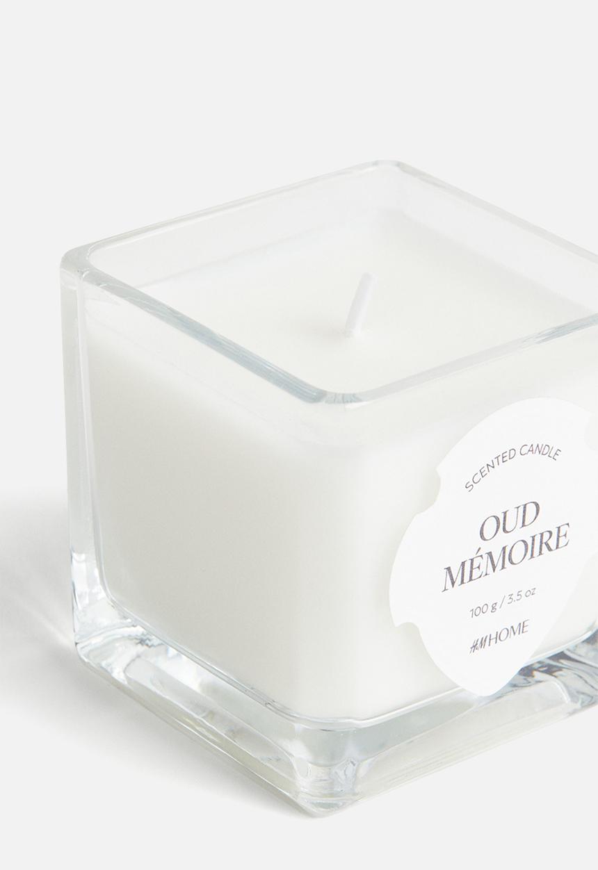 H&M - Small scented candle in glass holder - oud mémoire