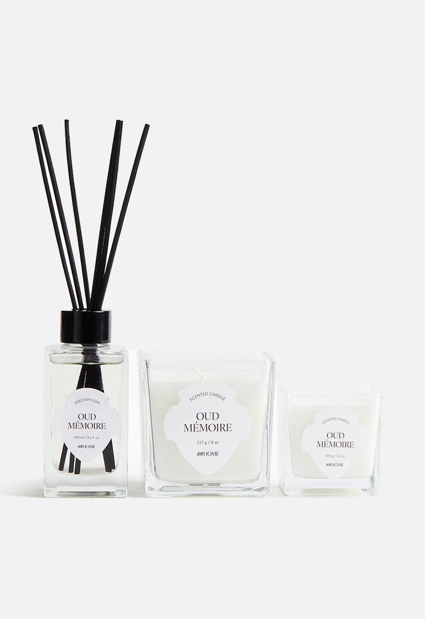 H&M - Small scented candle in glass holder - oud mémoire