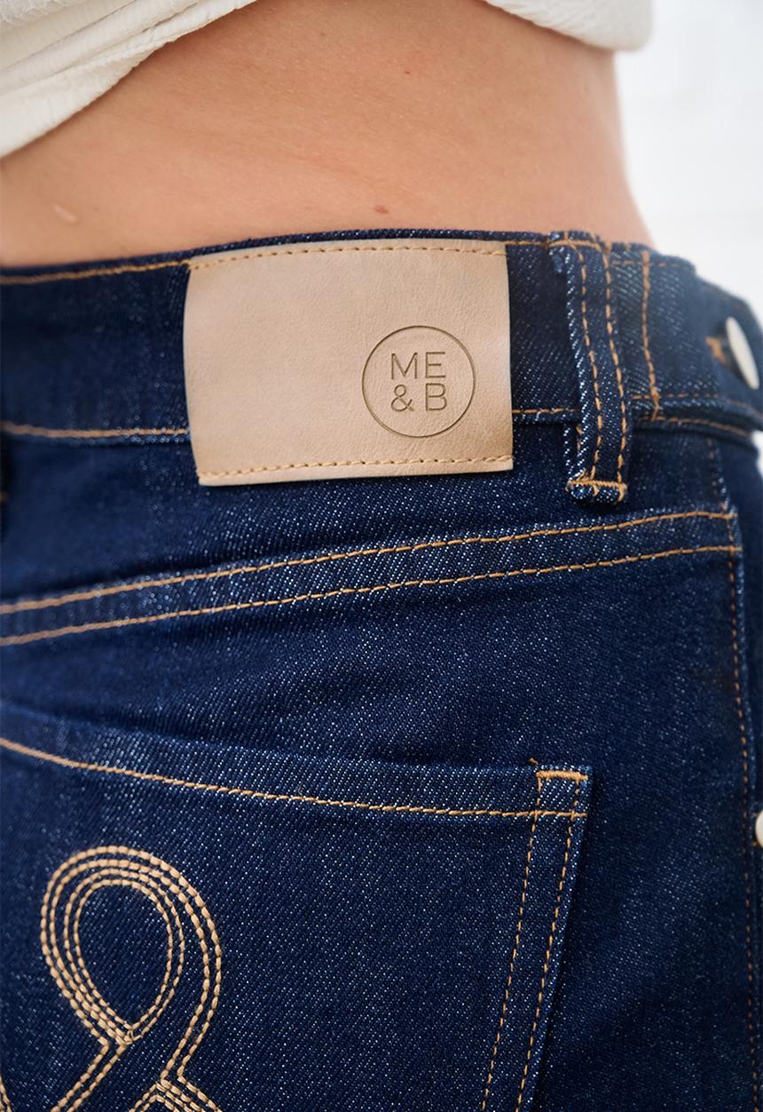 Me&B - Turn Up Stretch Jeans - Dark Wash