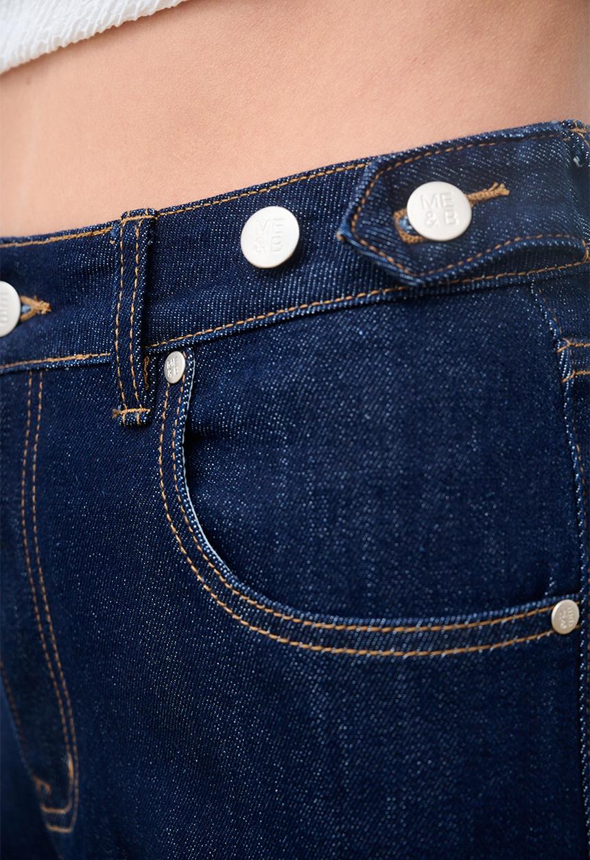 Me&B - Turn Up Stretch Jeans - Dark Wash