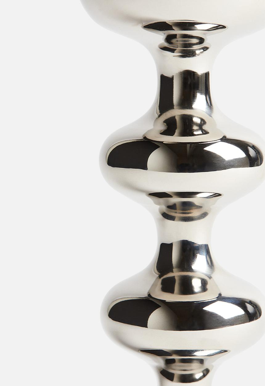 H&M - Metal candle holder - silver-coloured