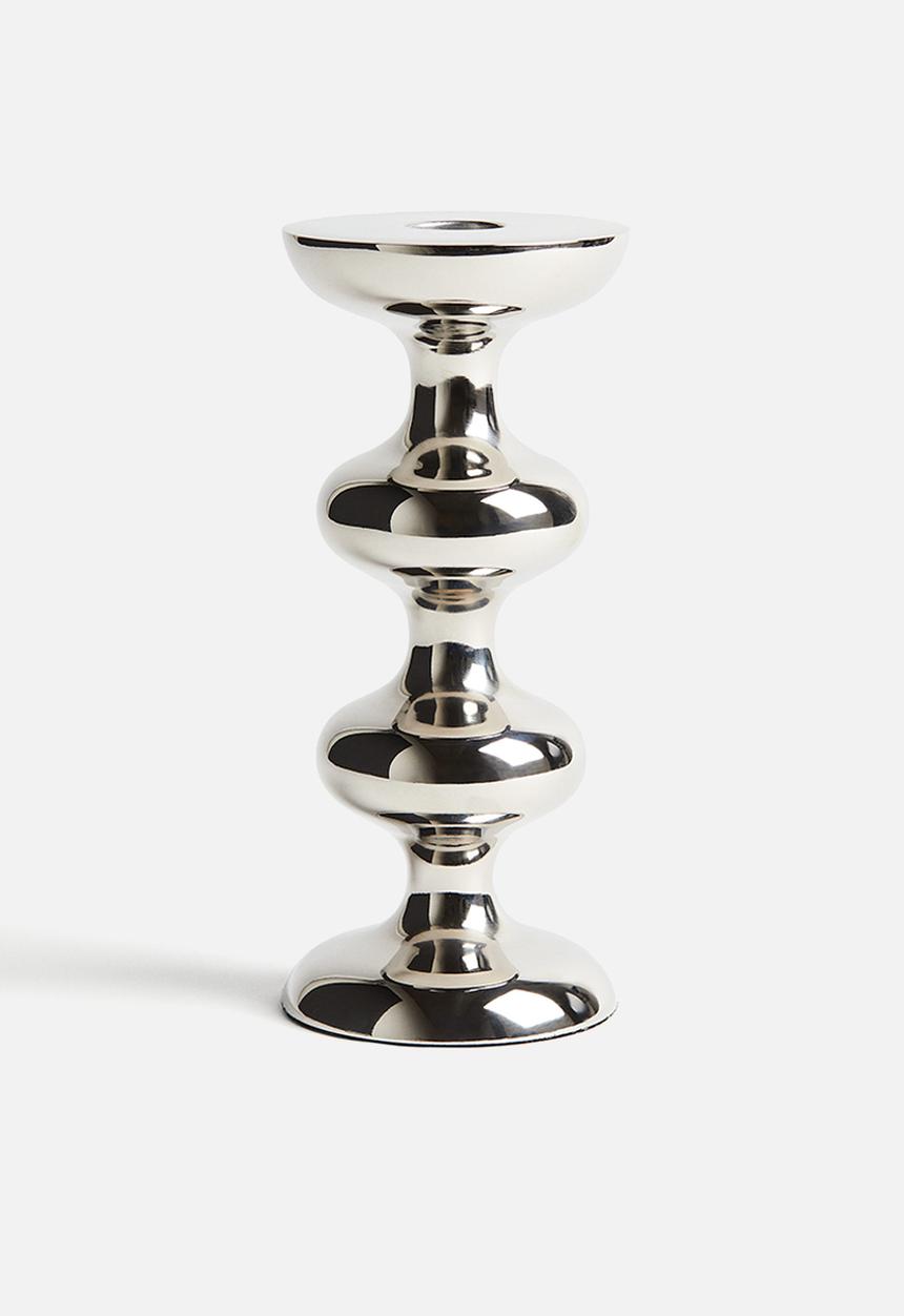 H&M - Metal candle holder - silver-coloured