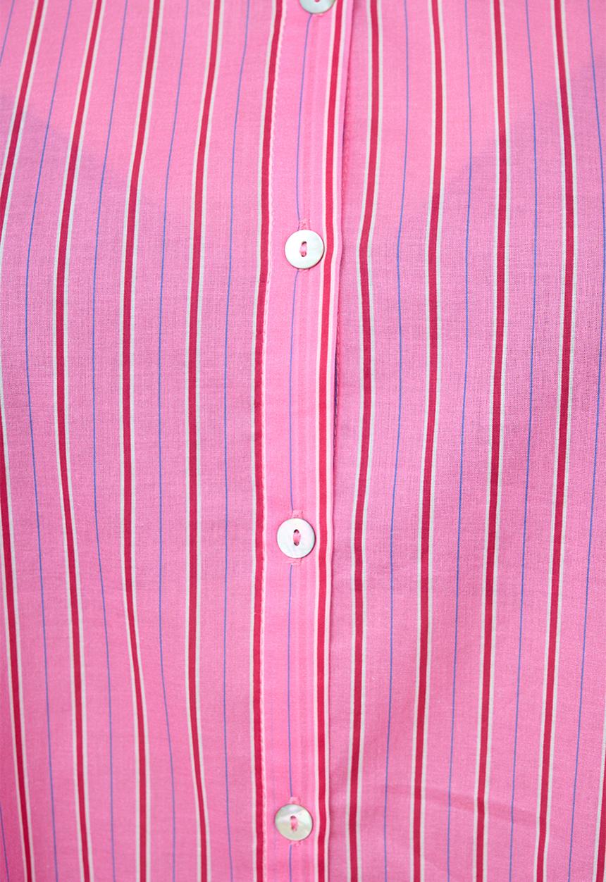 Me&B - Plus Bellow Sleeve Shirt Stripe - Pink