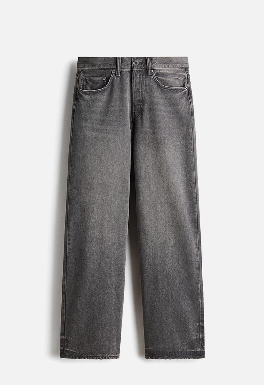 H&M - Loose straight jeans - dark grey