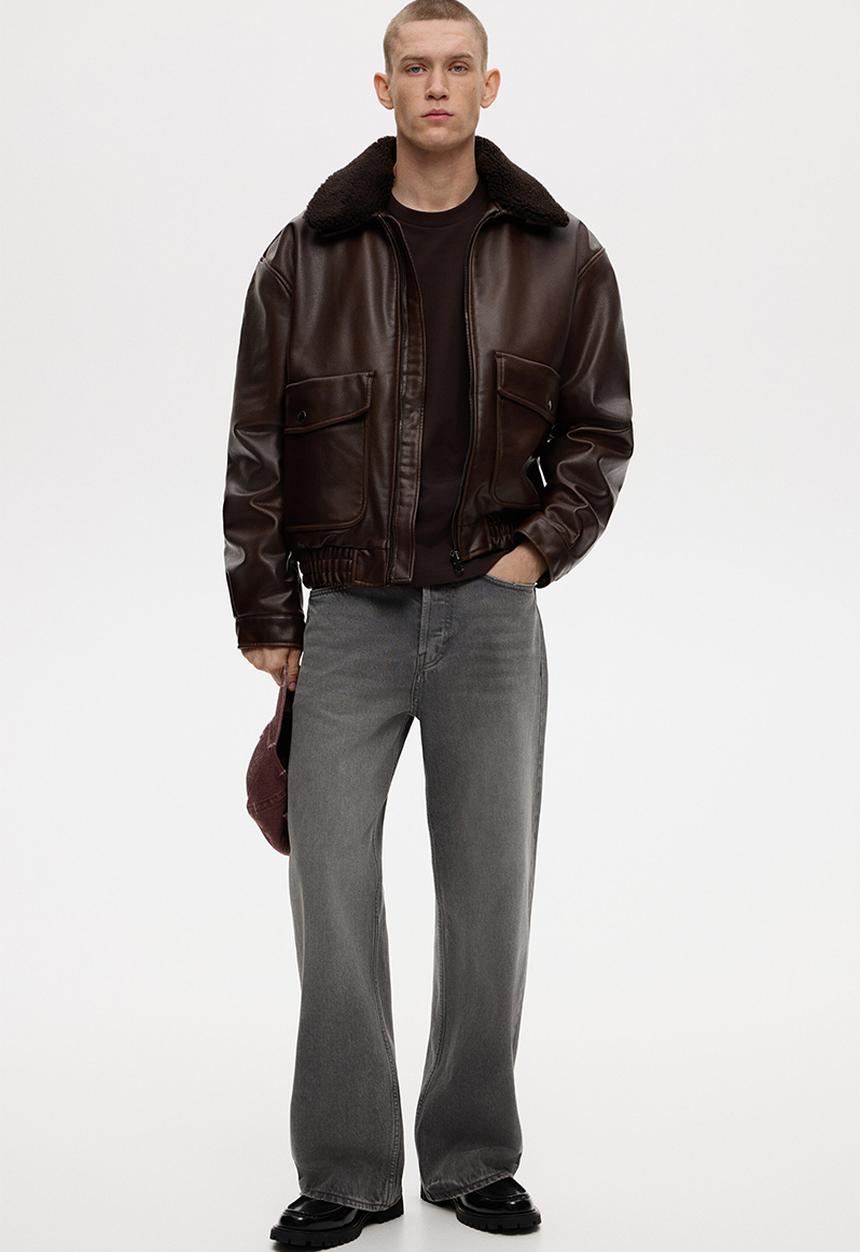 H&M - Loose straight jeans - dark grey