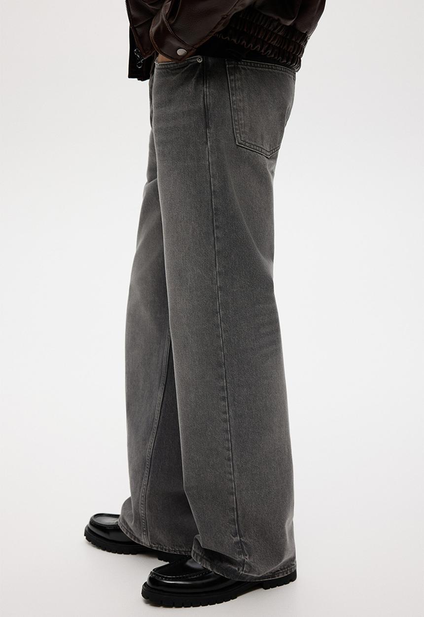 H&M - Loose straight jeans - dark grey