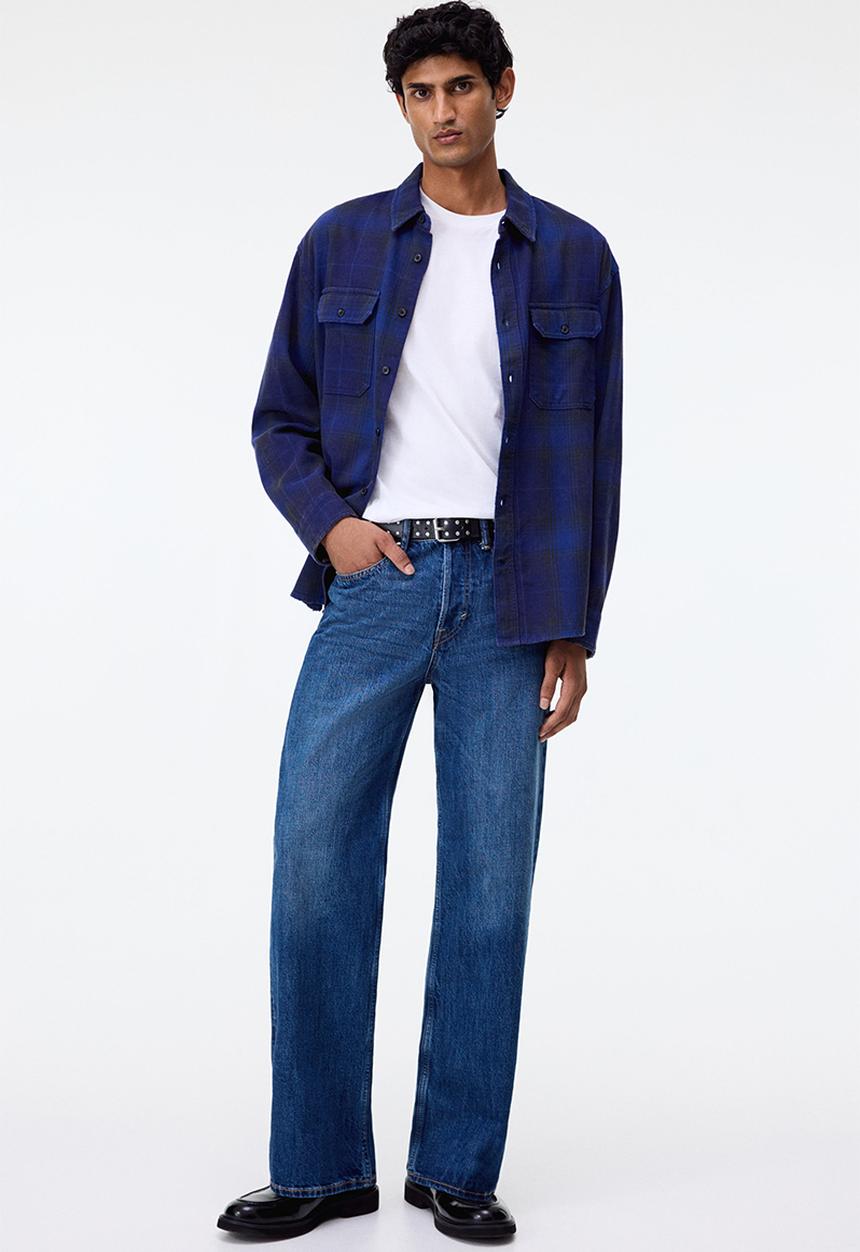 H&M - Loose straight jeans - denim blue