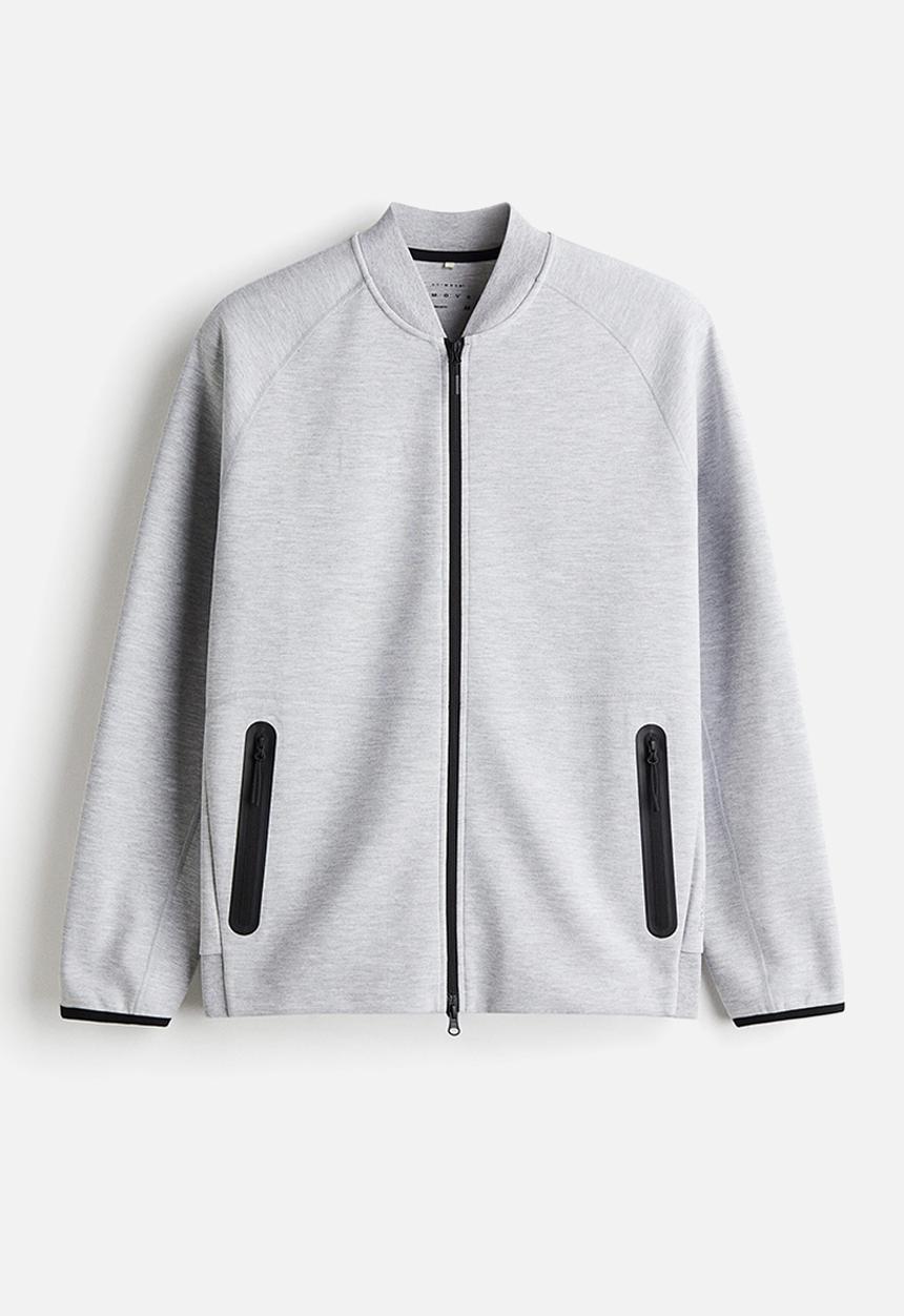 H&M - Sports bomber jacket with drymove™ - light grey marl
