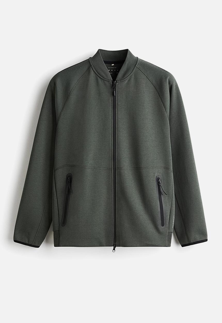H&M - Sports bomber jacket with drymove™ - dark dusty green