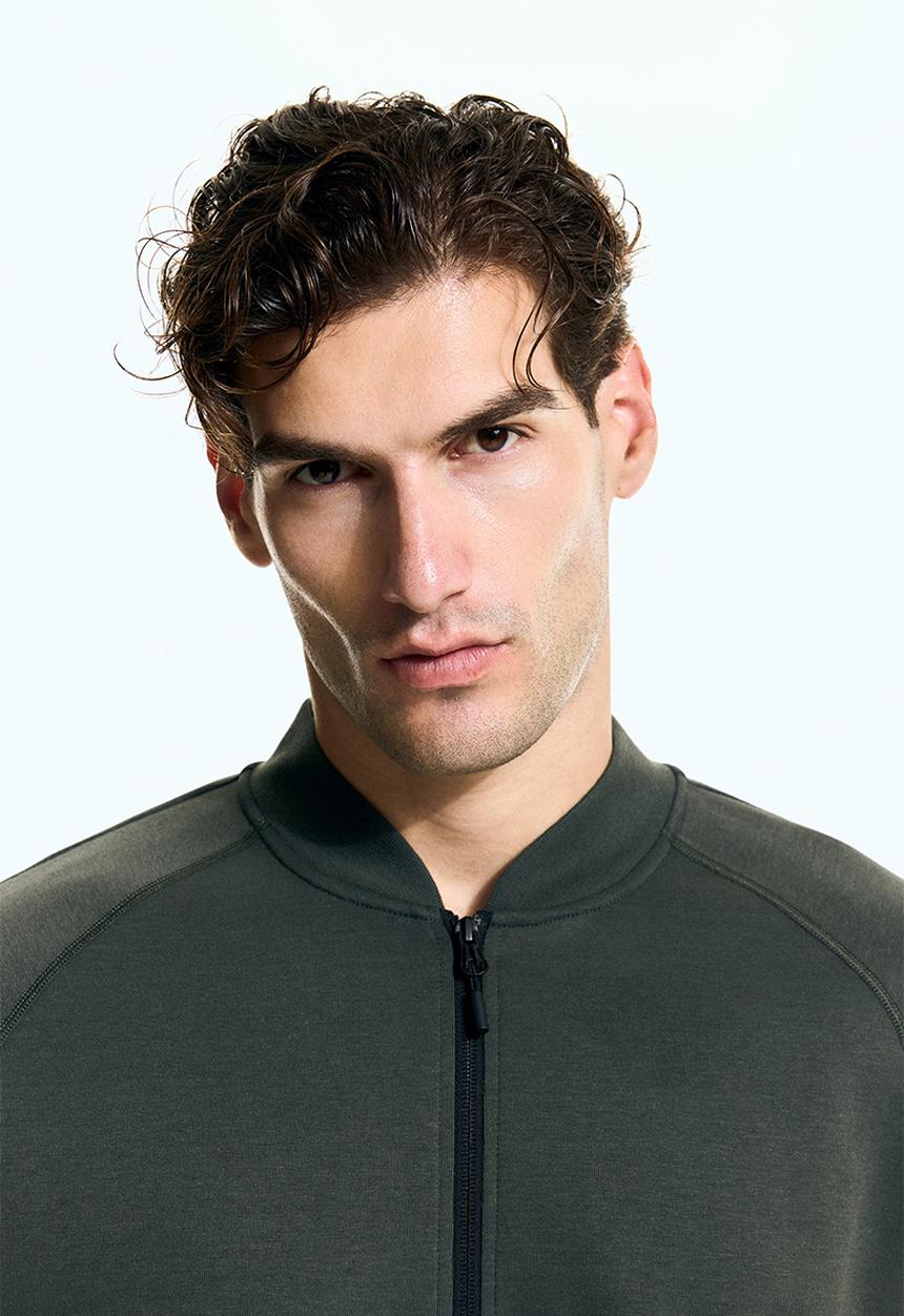 H&M - Sports bomber jacket with drymove™ - dark dusty green