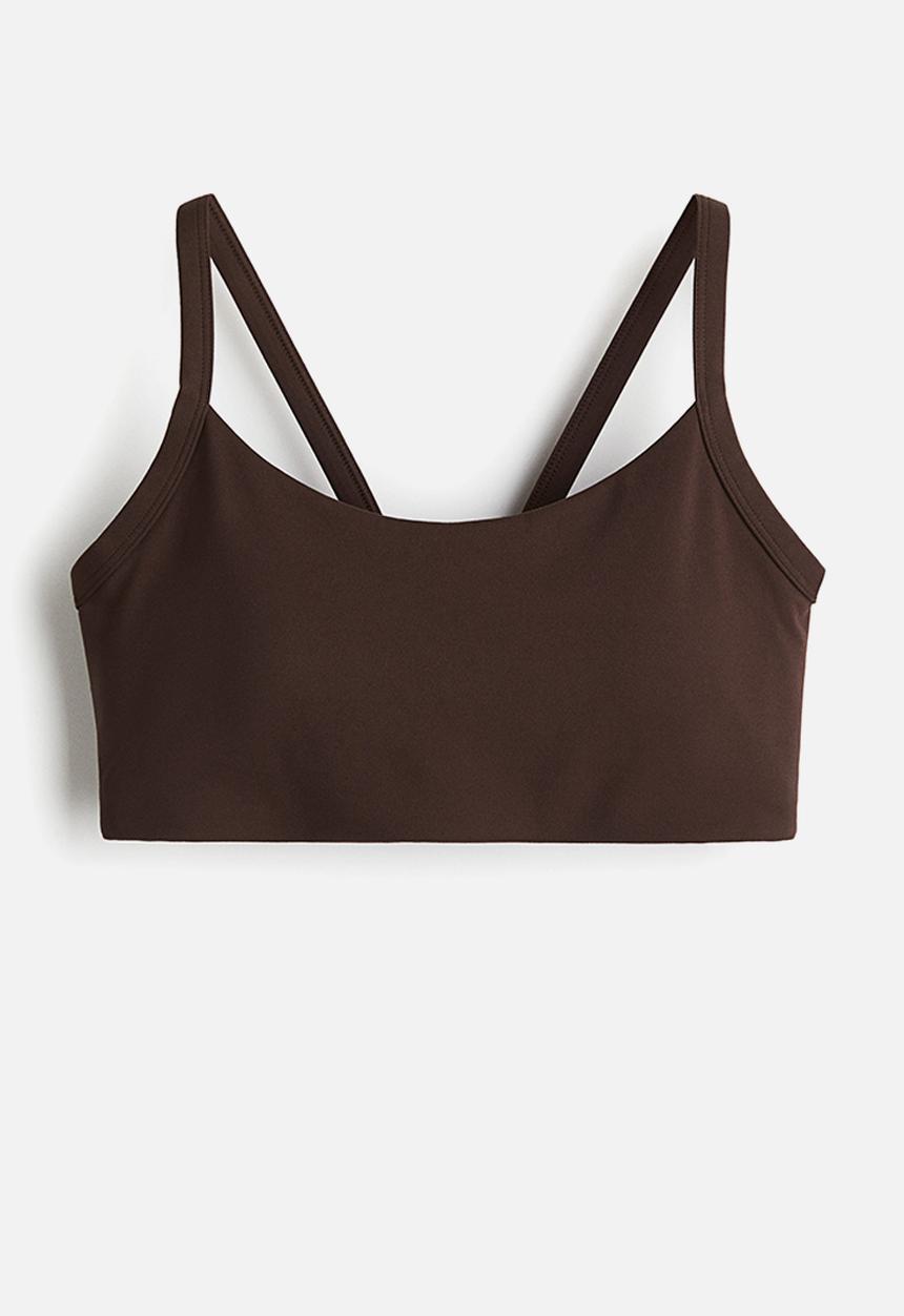 H&M - Medium support sports bra with softmove™ - warm brown