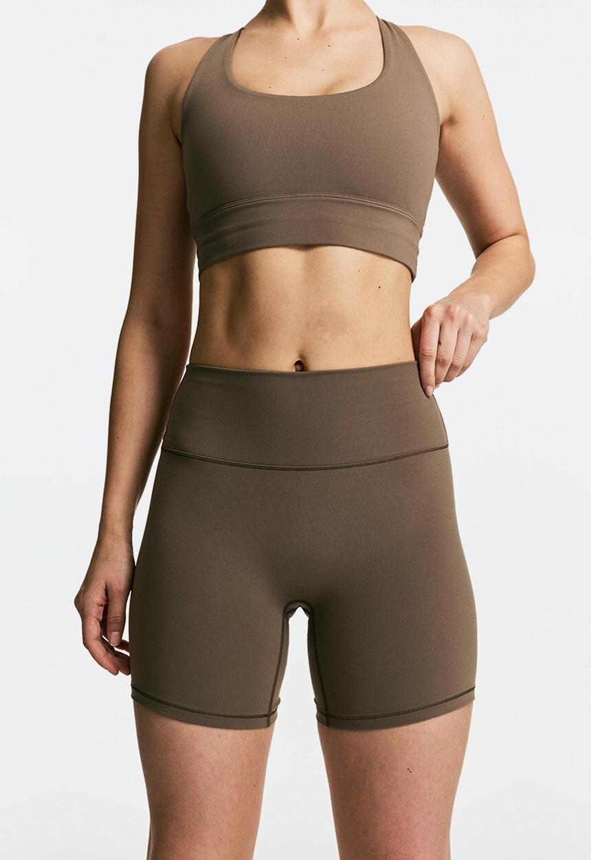 H&M - Sports cycling shorts with softmove™ - dark beige