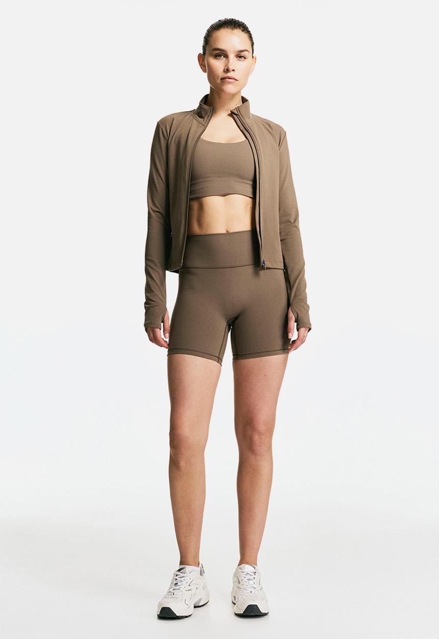 H&M - Sports cycling shorts with softmove™ - dark beige