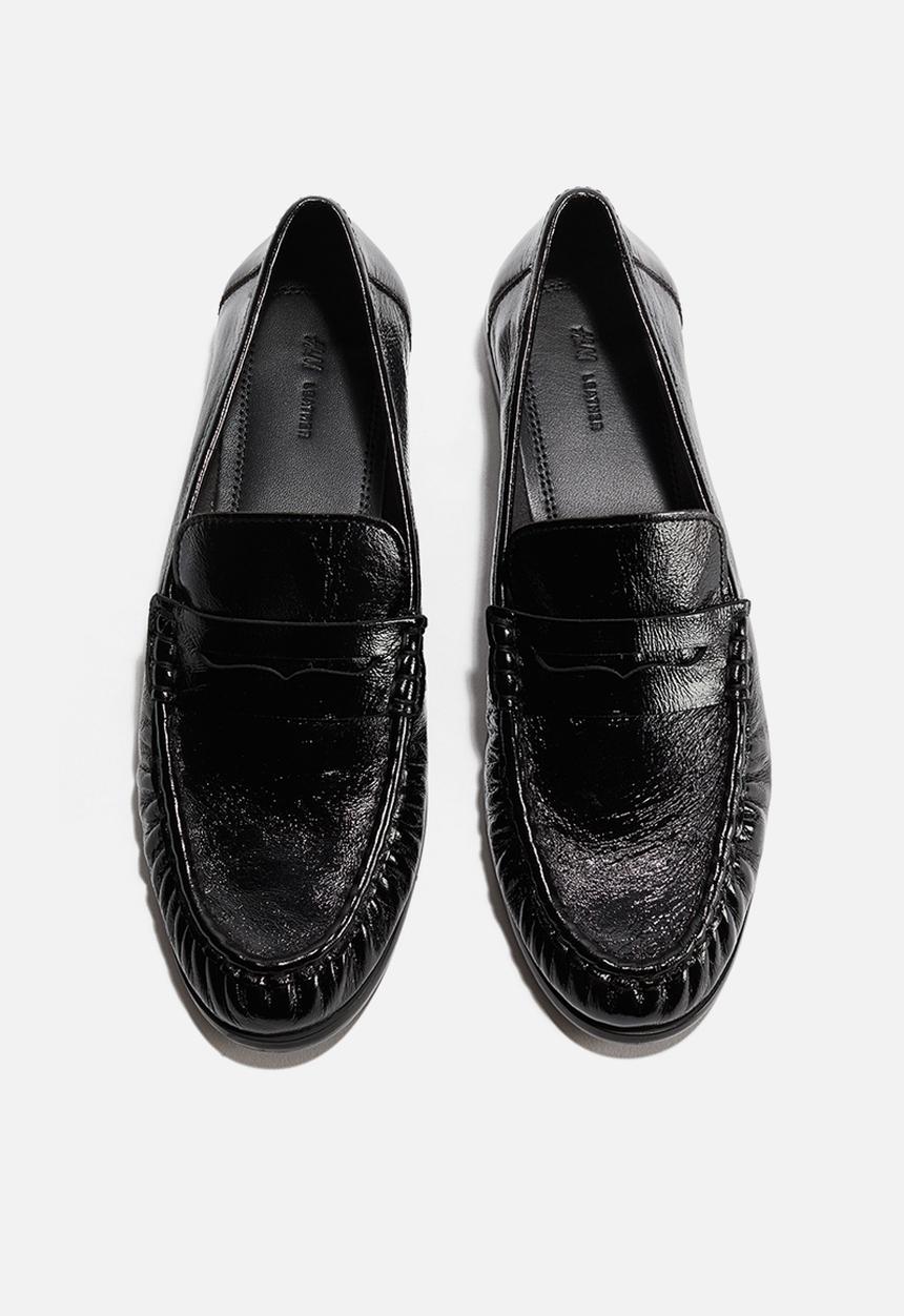 H&M - Leather loafers - black