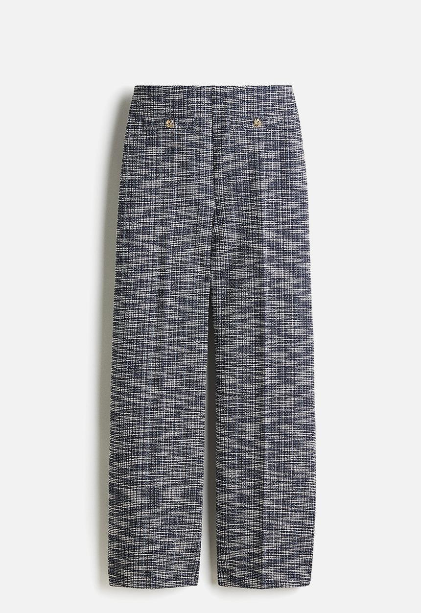 H&M - Wide trousers - navy blue marl