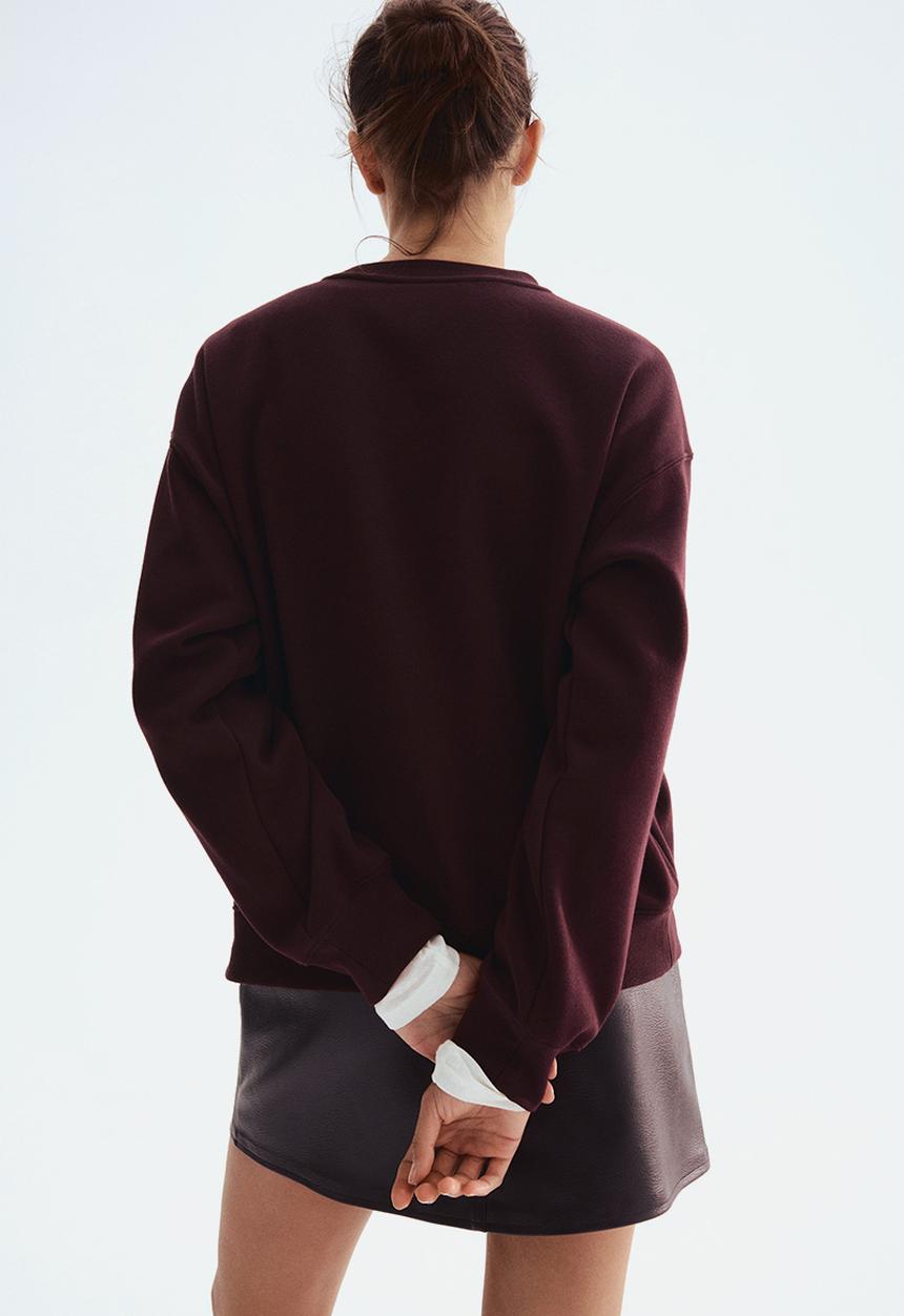H&M - Text-motif sweatshirt - burgundy new york