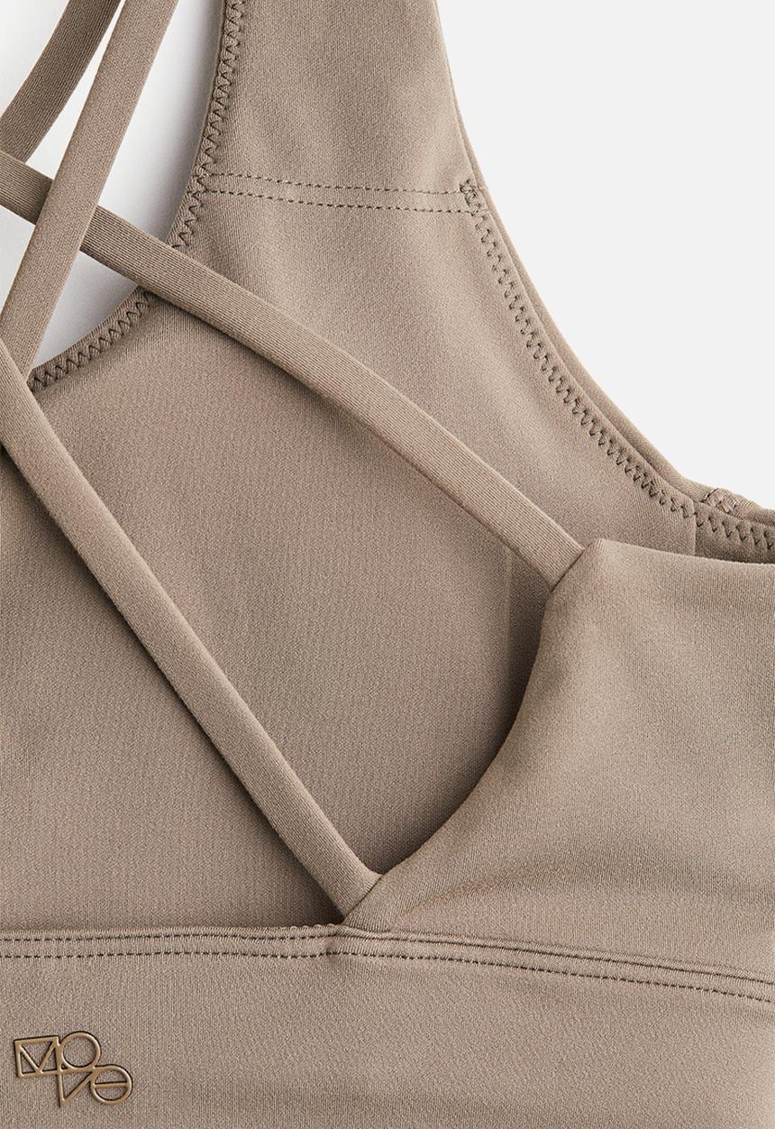 H&M - Medium support sports bra with softmove™ - dark beige