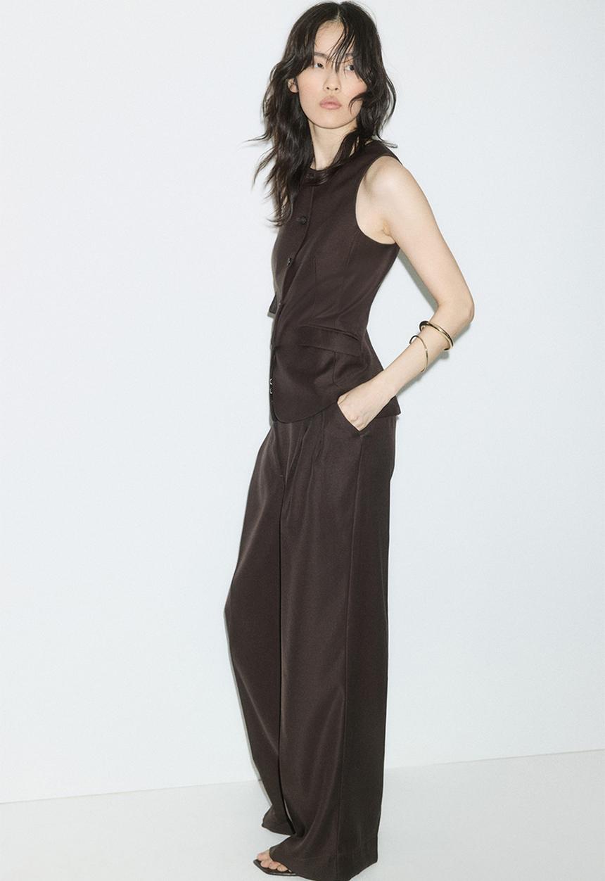 H&M - Long waistcoat - dark brown