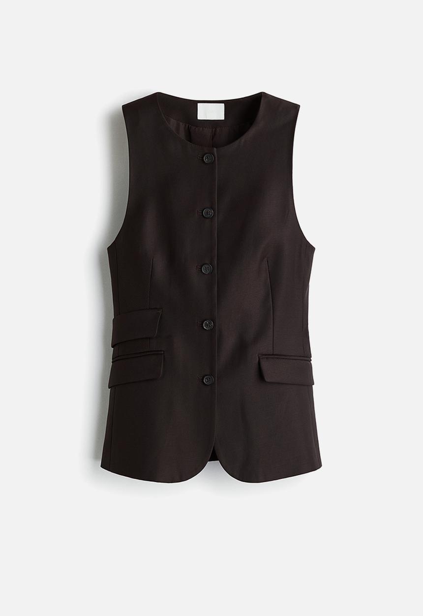 H&M - Long waistcoat - dark brown