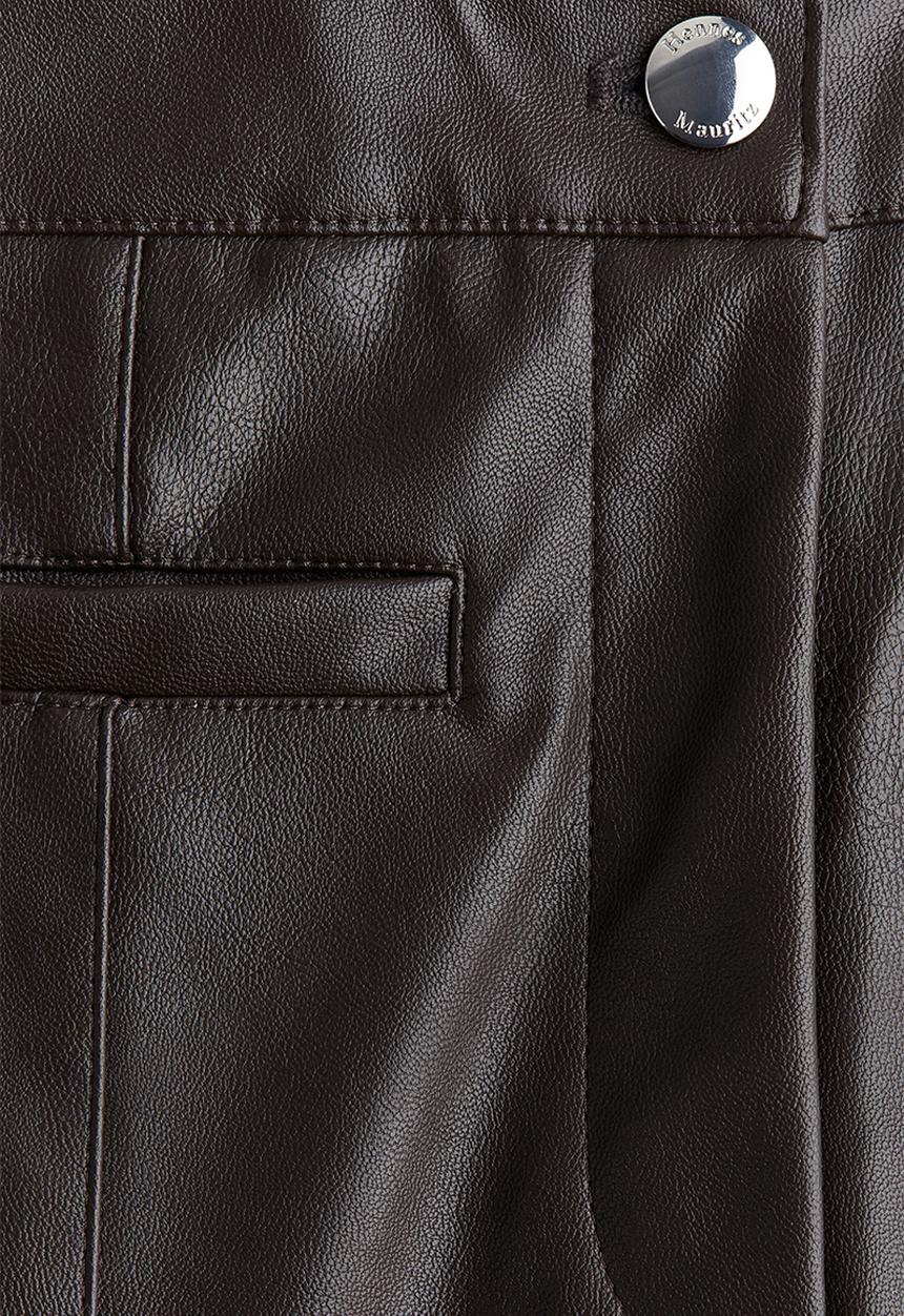 H&M - Coated trousers - dark brown