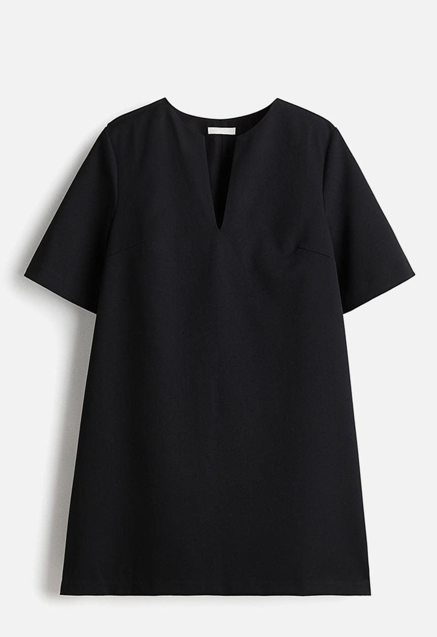 H&M - Short-sleeved dress - black